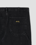 Pantalón pintor de los años 80 - Denim negro lavado a la piedra