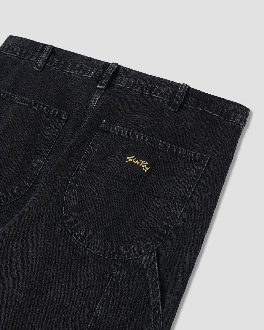 Pantalón pintor de los años 80 - Denim negro lavado a la piedra