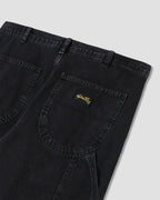 Pantalón pintor de los años 80 - Denim negro lavado a la piedra