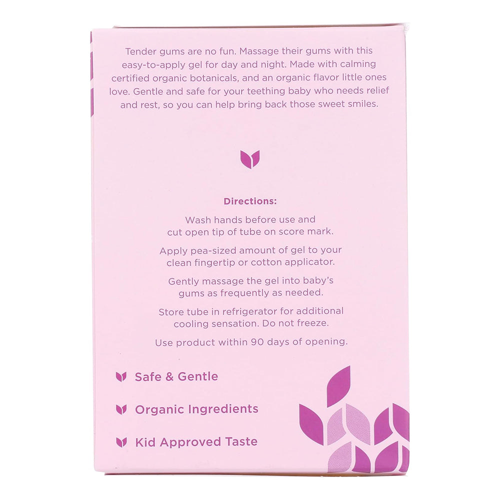 Hylands Baby Organic Soothing Gel for Teething Babbies Day and Night Cherry Flavor Combo Pack 0.53Oz (15g), 2Ea