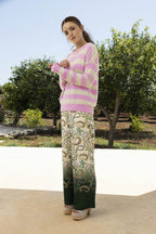 The Tie And Dye Paisley Print Tracy Trousers