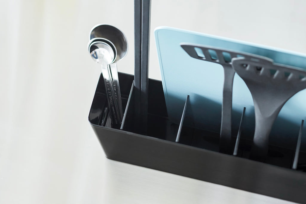 Kitchen Utensil & Chopping Board Stand - Tower - Black