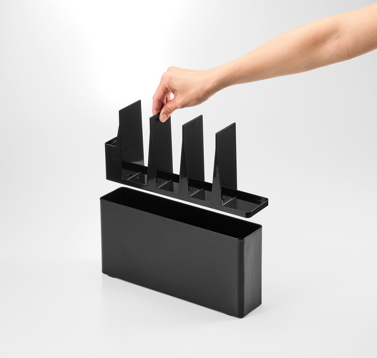 Kitchen Utensil & Chopping Board Stand - Tower - Black