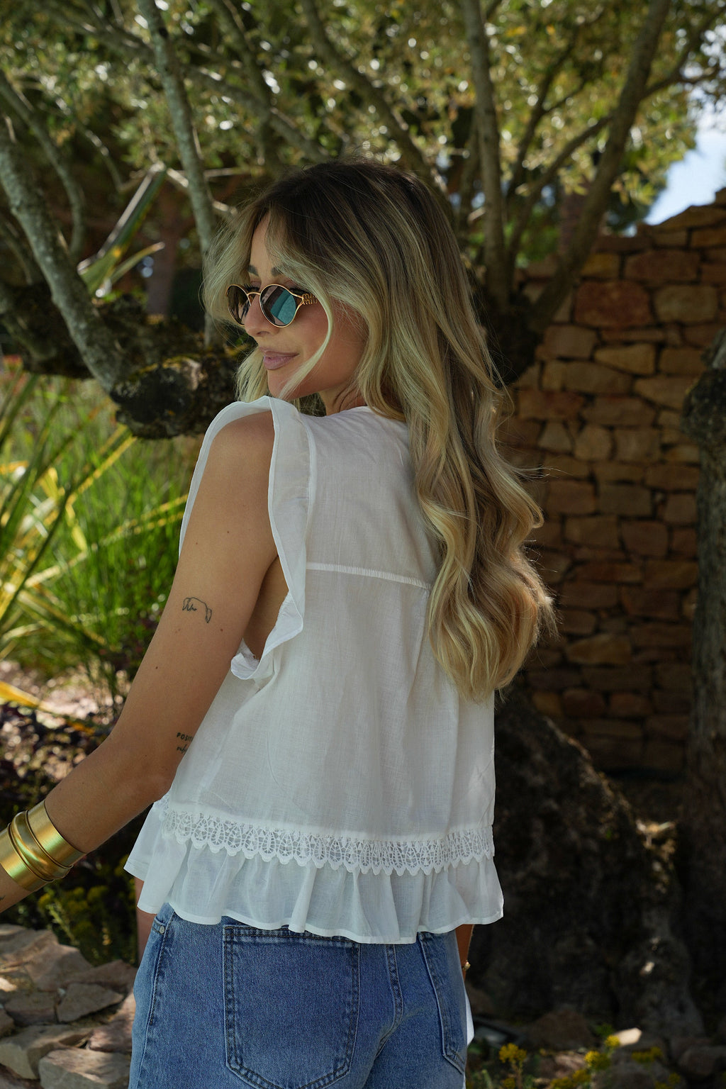 Blouse Brodée Ayem - Blanche
