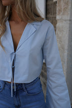 Cally Short Blouse - Blue