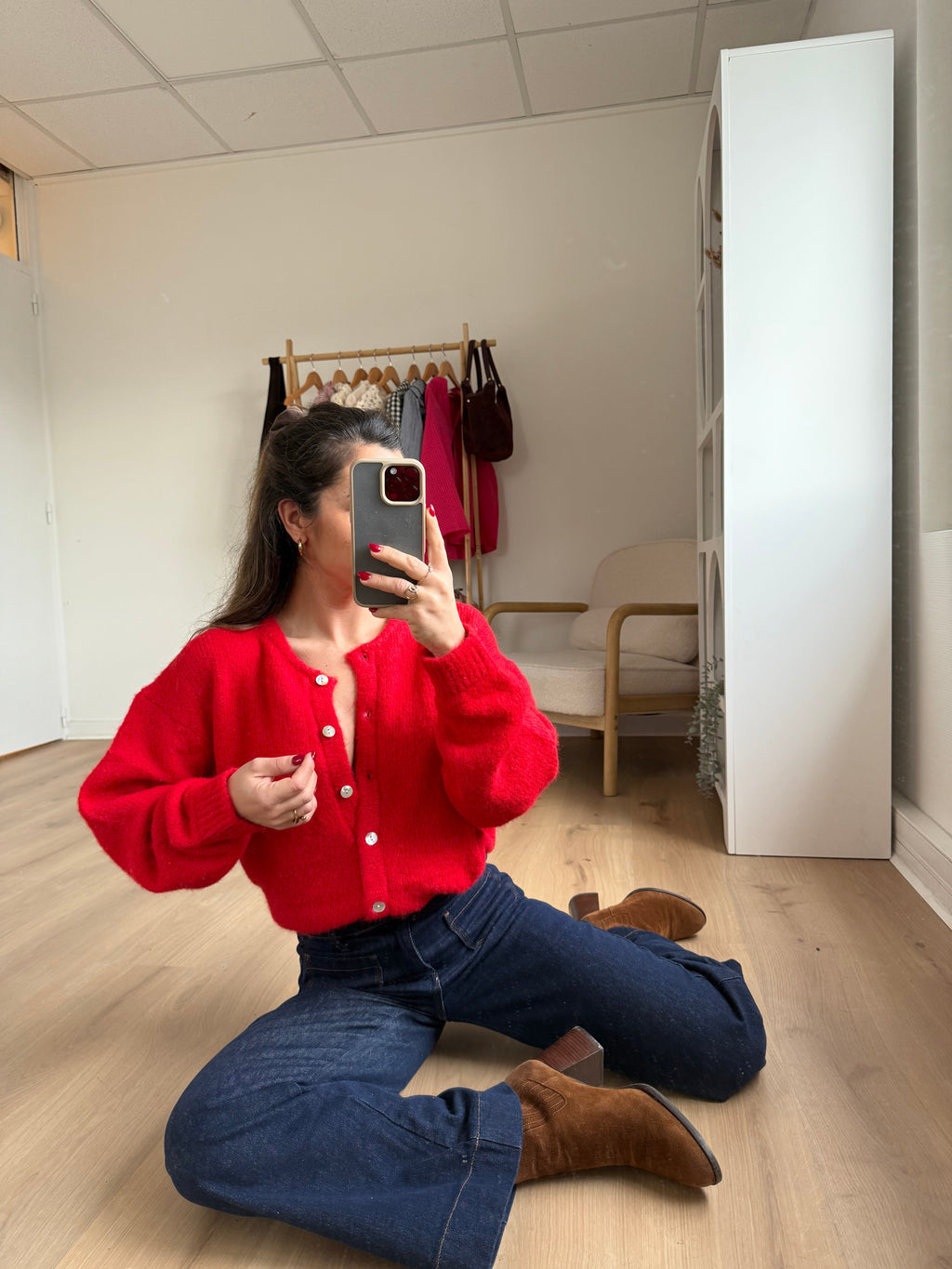 Cardigan Charlie Rouge