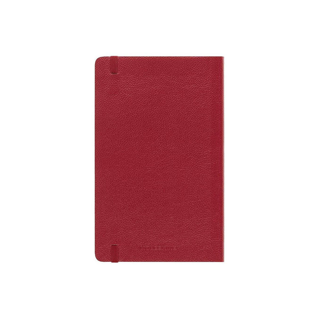 Carnet Ligné (Ruled Notebook) - Large - Couverture En Cuir - Rouge