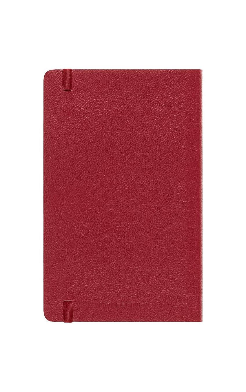 Carnet Ligné (Ruled Notebook) - Large - Couverture En Cuir - Rouge