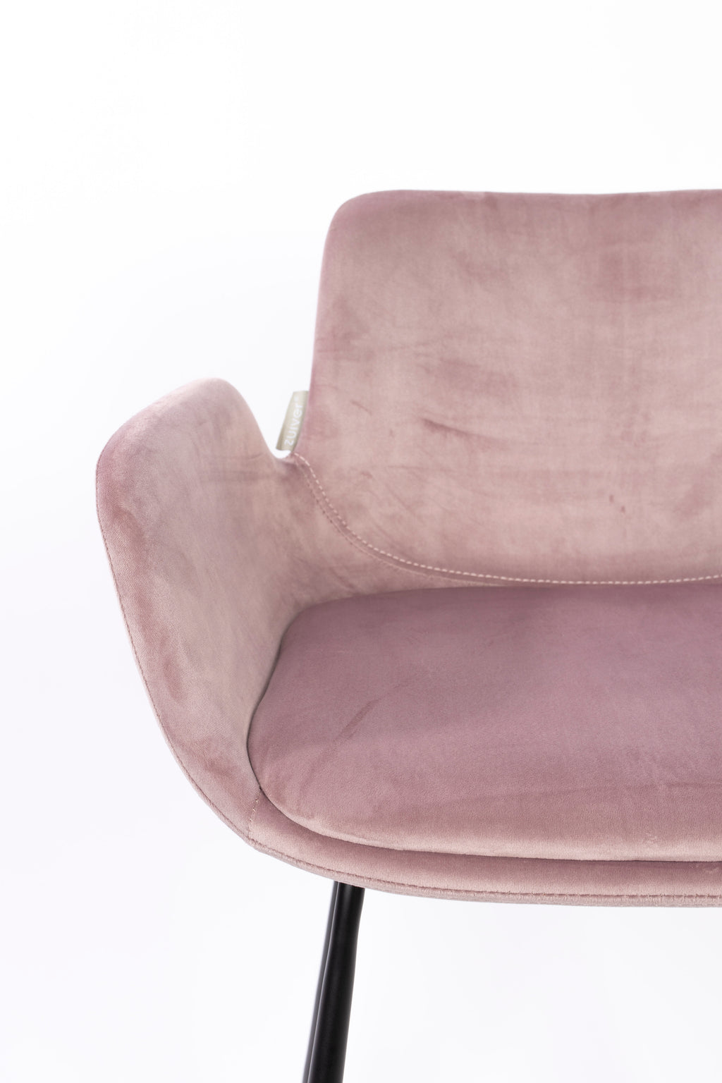 Brit - Lote de 2 Taburetes de Bar & de Mostrador - Poliéster - Rosa