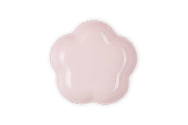 Ceramic Flower Dish - 21Cm - Chiffon Pink