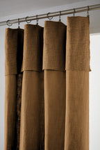 Slub Sixtine - Adjustable Curtain + Rings - Cotton - Camel