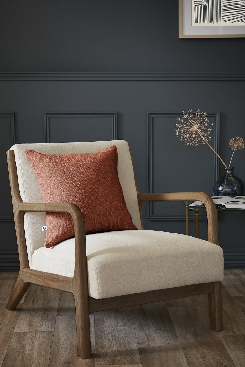 Slub Sixtine - Coussin Déhoussable - Coton - Terracotta
