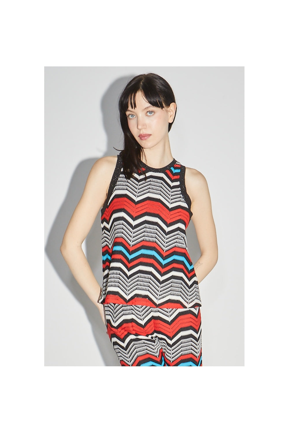 Top Marika Zigzag - Rojo
