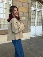 Cagoule En Laine Et Cachemire Bordeaux