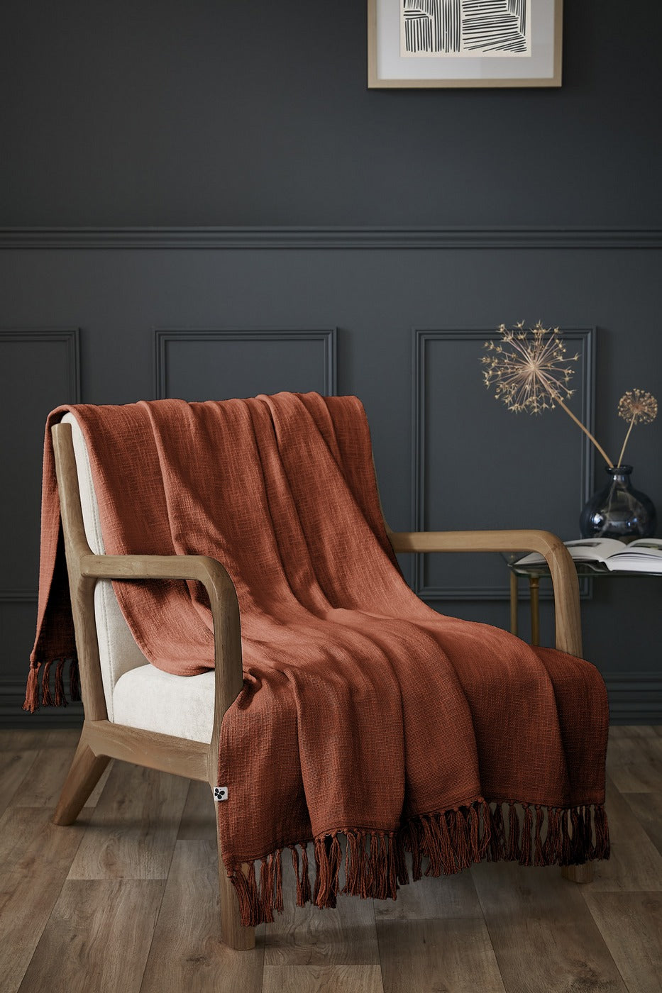 Slub Sixtine - Plaid - Coton - Terracotta