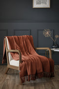 Slub Sixtine - Plaid - Coton - Terracotta