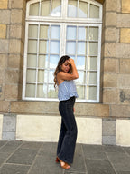 Top Callie Vichy Azul Marino