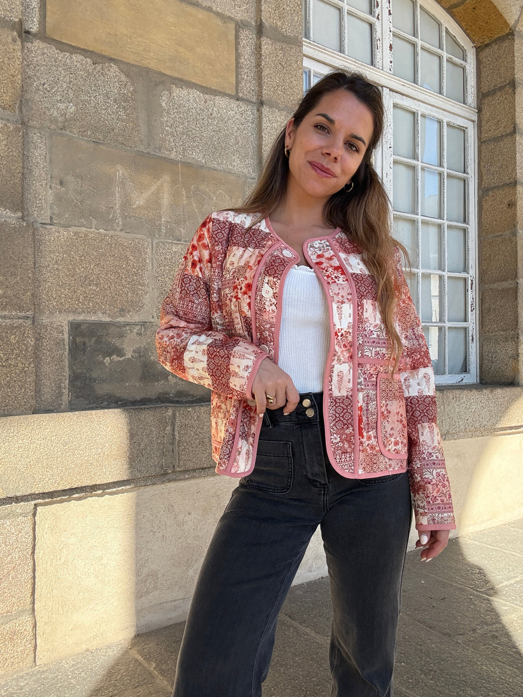 Chaqueta acolchada Paula patchwork