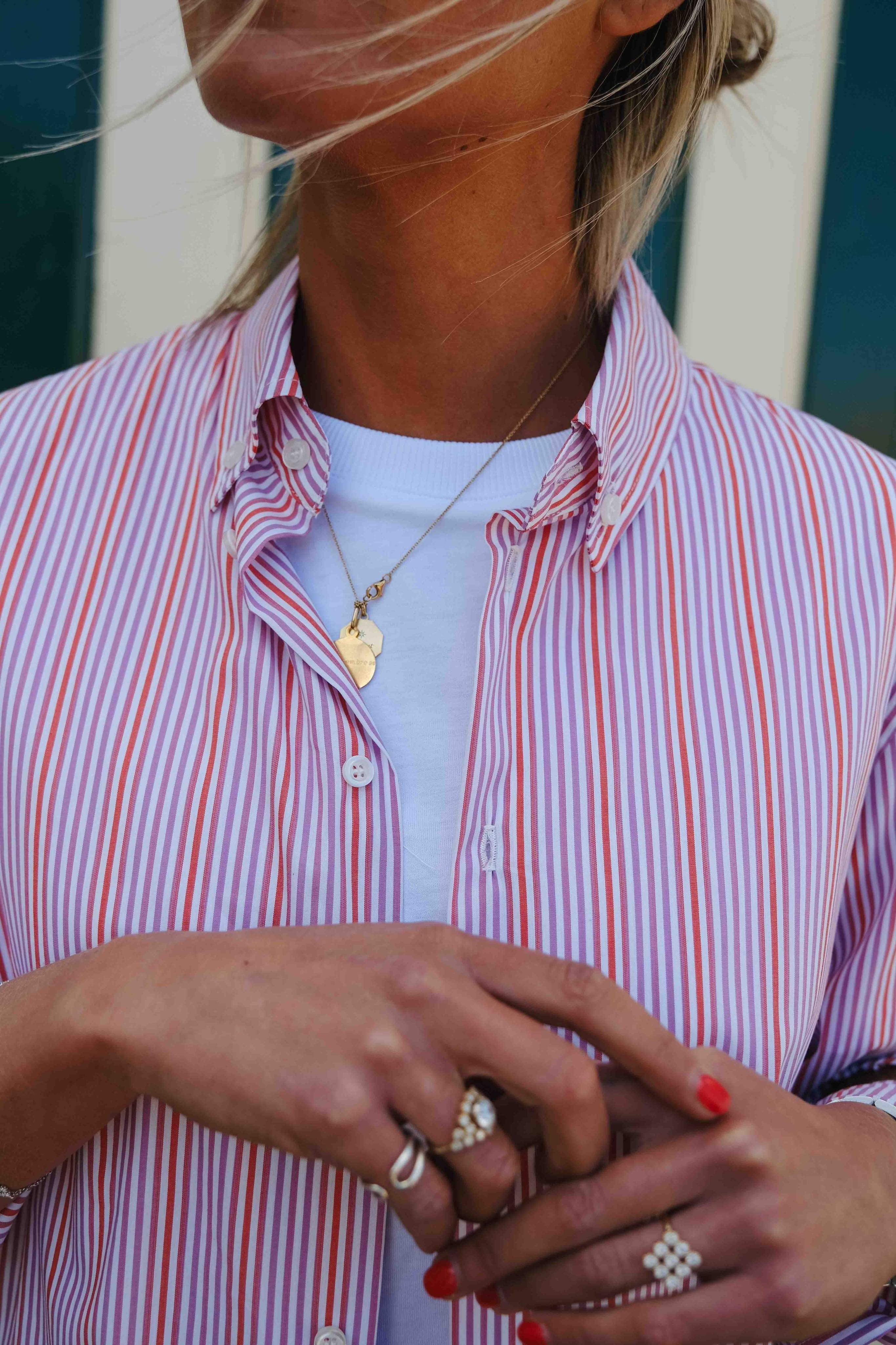 Mathilde Shirt Red/Parma Stripe