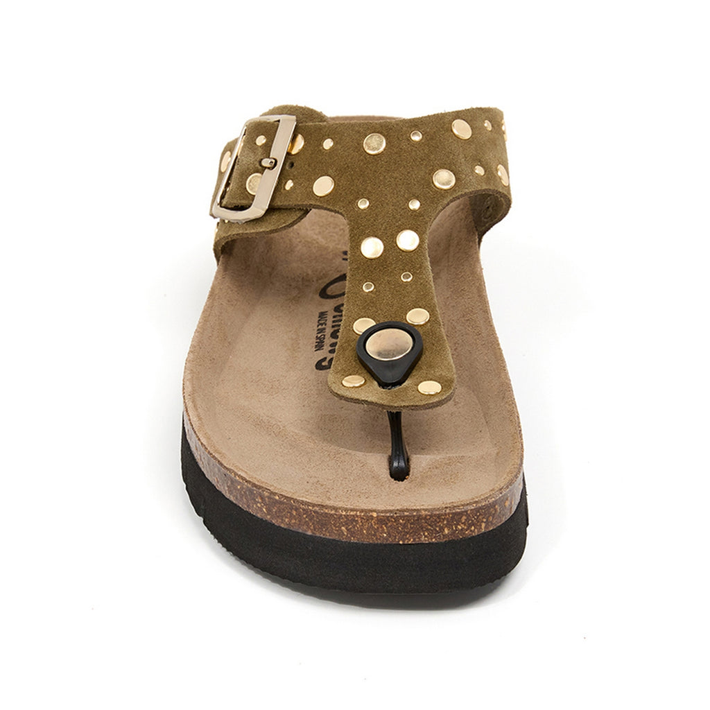 Sandalias caqui - Mujer