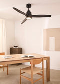 Wind Stylance Natural Wood - Ventilateur De Plafond 40W Silencieux 100% Bois - Noir