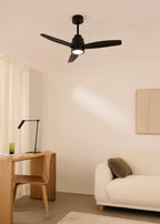 Wind Stylance Natural Wood - Ventilateur De Plafond 40W Silencieux 100% Bois - Noir