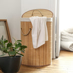 Panier À Linge Rond En Bambou