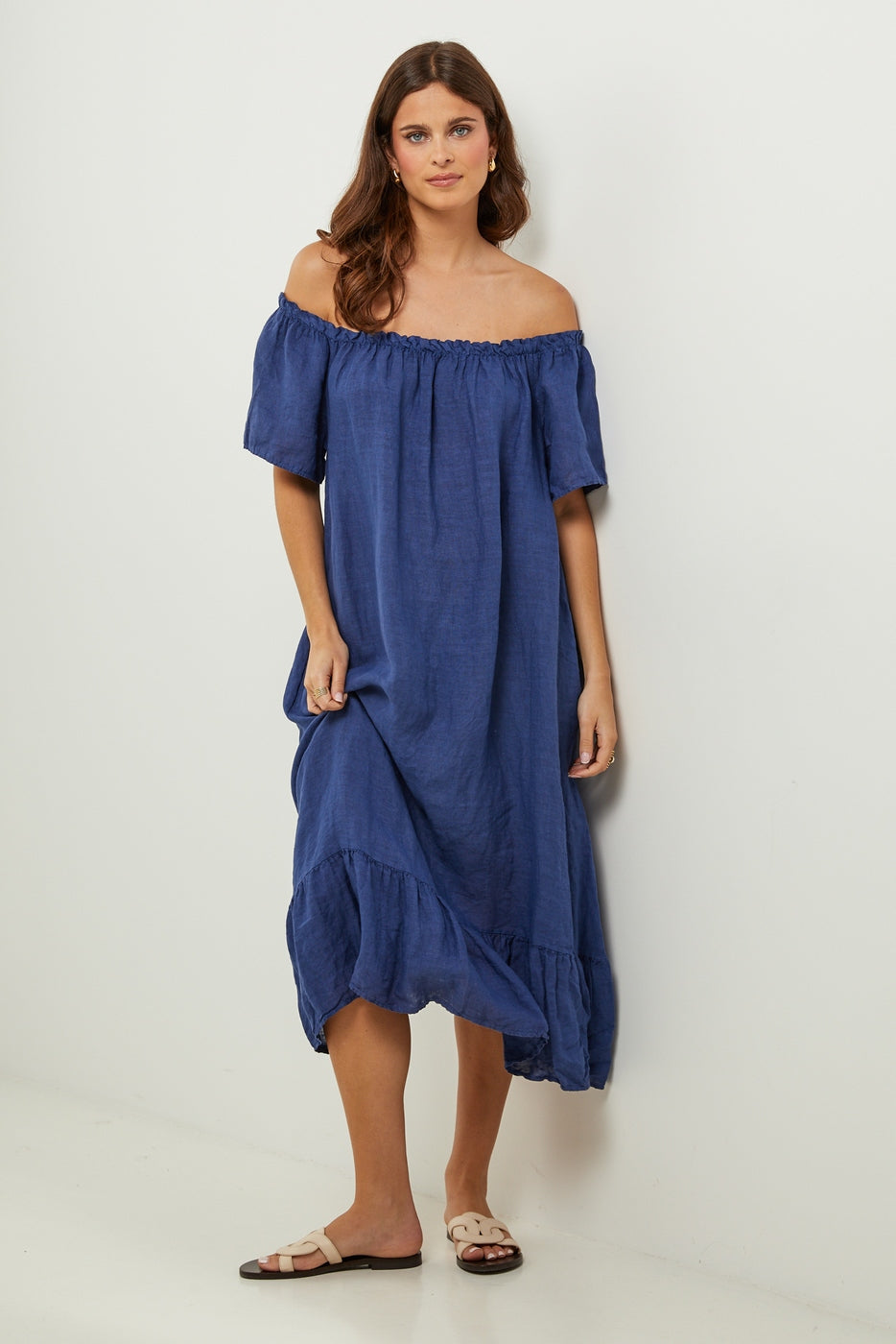 Autour Du Lin - Dress - Navy - Women