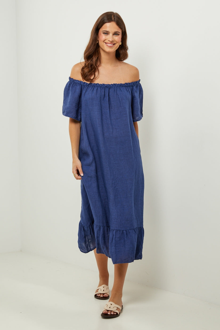 Autour Du Lin - Dress - Navy - Women