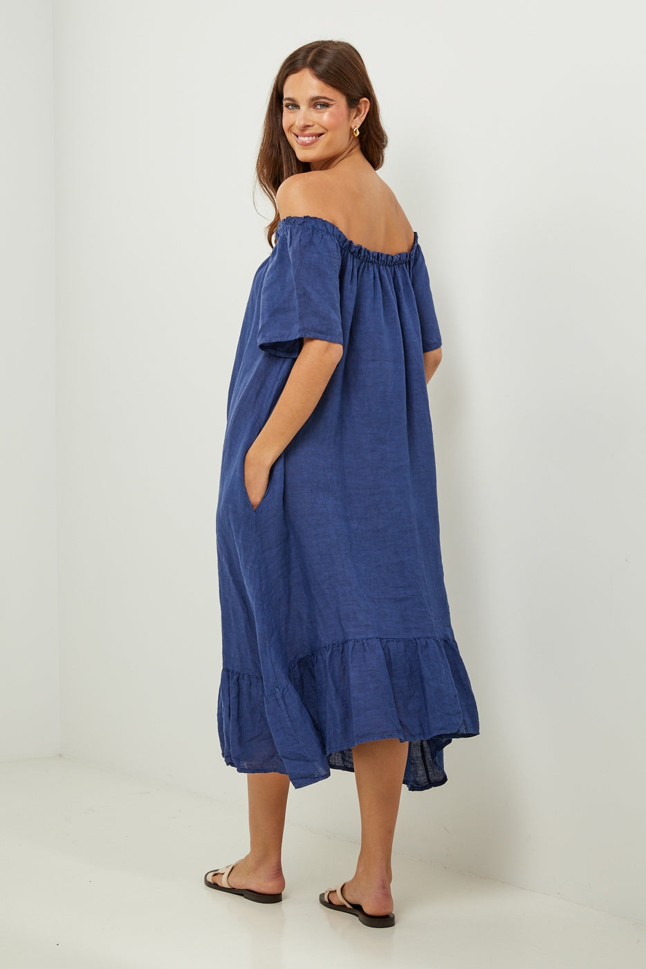 Autour Du Lin - Dress - Navy - Women