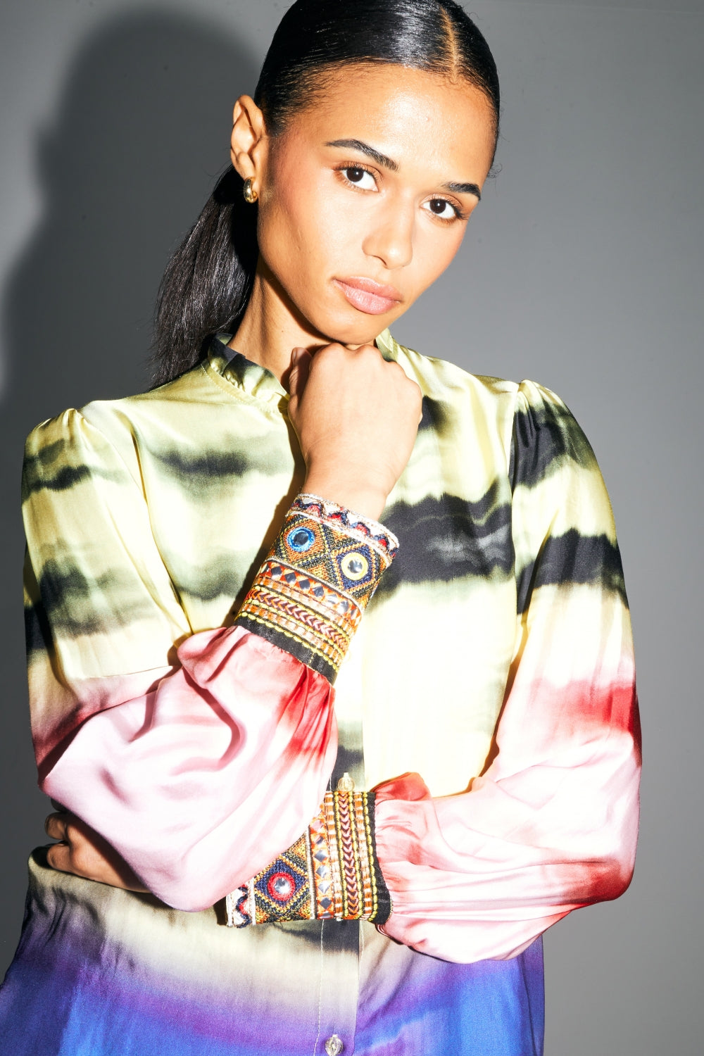 The Darline Funky Tie And Dye Print Shirt