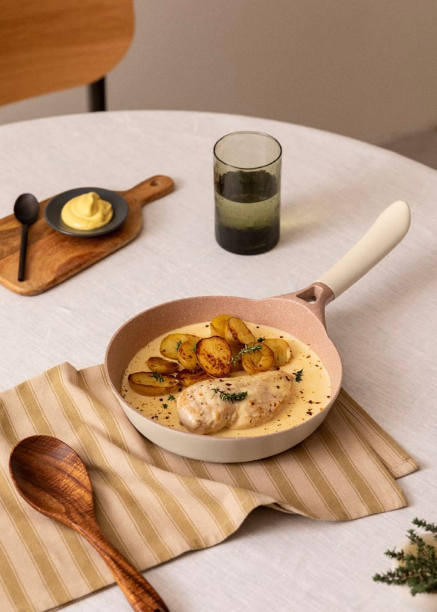 Pan Studio - 3 Cast Aluminium Frying Pans With Ceramic Coating - Sand