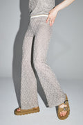 The Edwin Geo Knit Openwork Trousers Gold Black