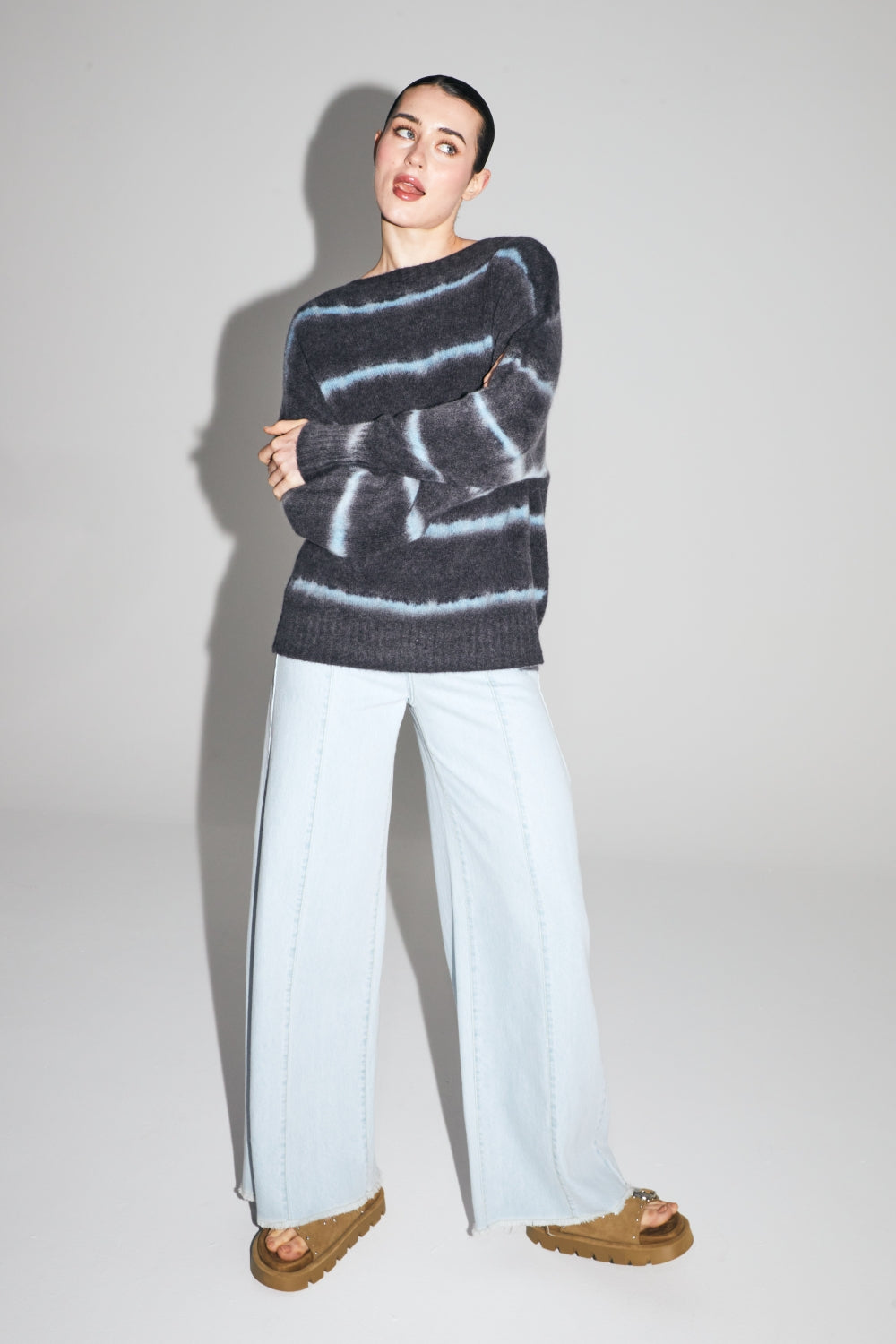 Vintage Sailor Print Gabrielle Knit Made In Italy