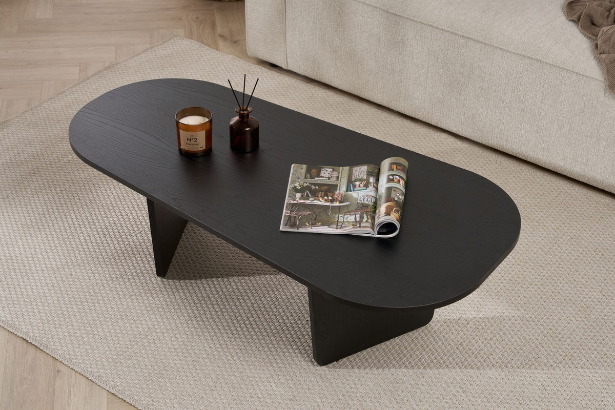 Ovalis - Coffee Table - Black Wood