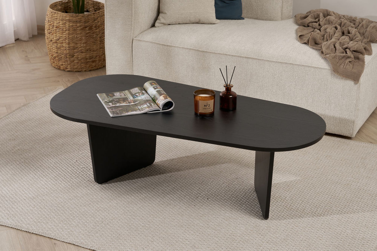 Ovalis - Coffee Table - Black Wood