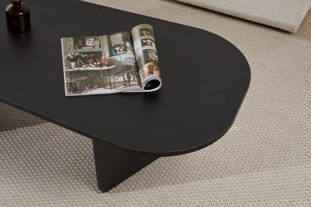 Ovalis - Coffee Table - Black Wood