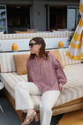 Blusa de cuadros rojos Clothilde