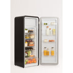 Retro Fridge 281L - Réfrigérateur Rétro - Noir Poignées Noires