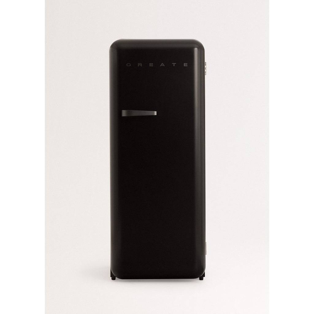 Retro Fridge 281L - Réfrigérateur Rétro - Noir Poignées Noires