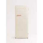 Retro Fridge 281L - Réfrigérateur Rétro - Blanc Cassé Poignées Or Rose