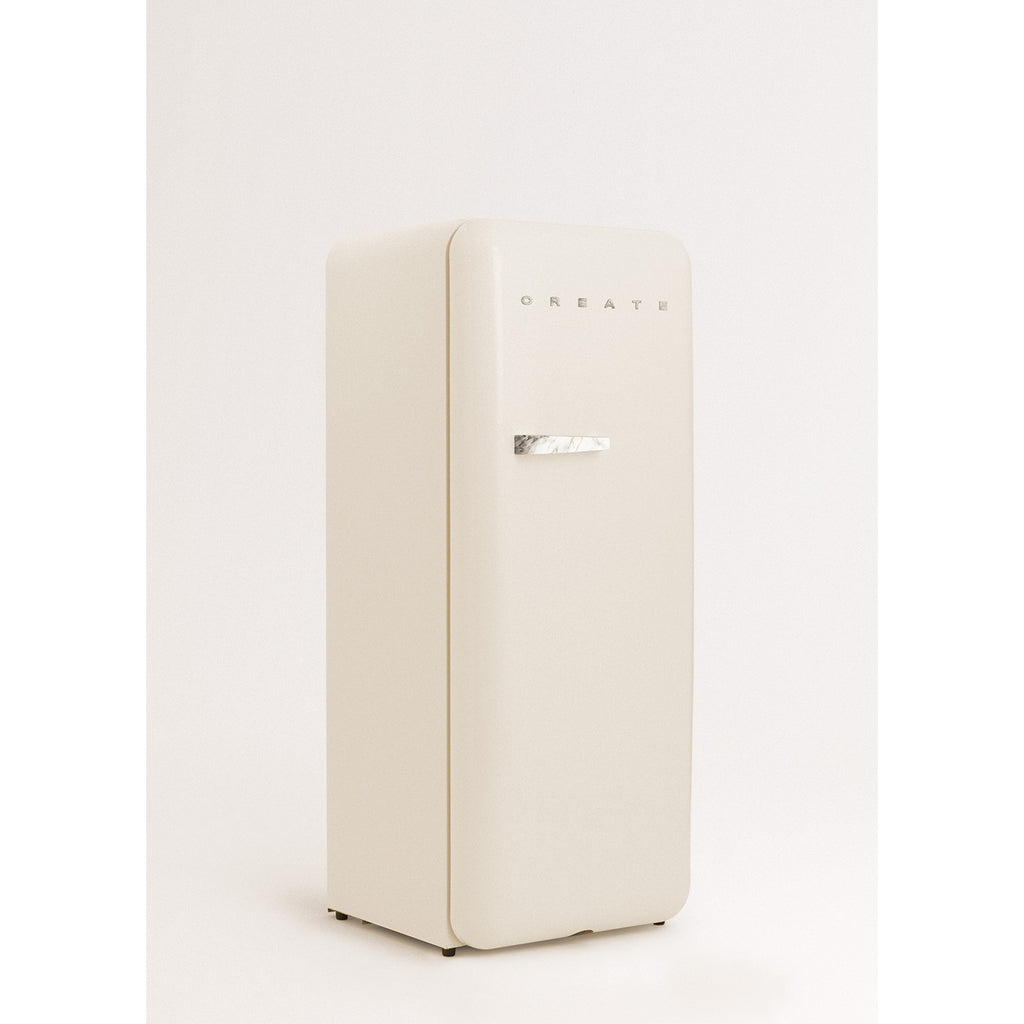 Retro Fridge 281L - Réfrigérateur Rétro - Blanc Cassé Poignées Marbre
