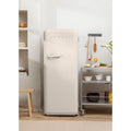 Retro Fridge 281L - Réfrigérateur Rétro - Blanc Cassé Poignées Marbre