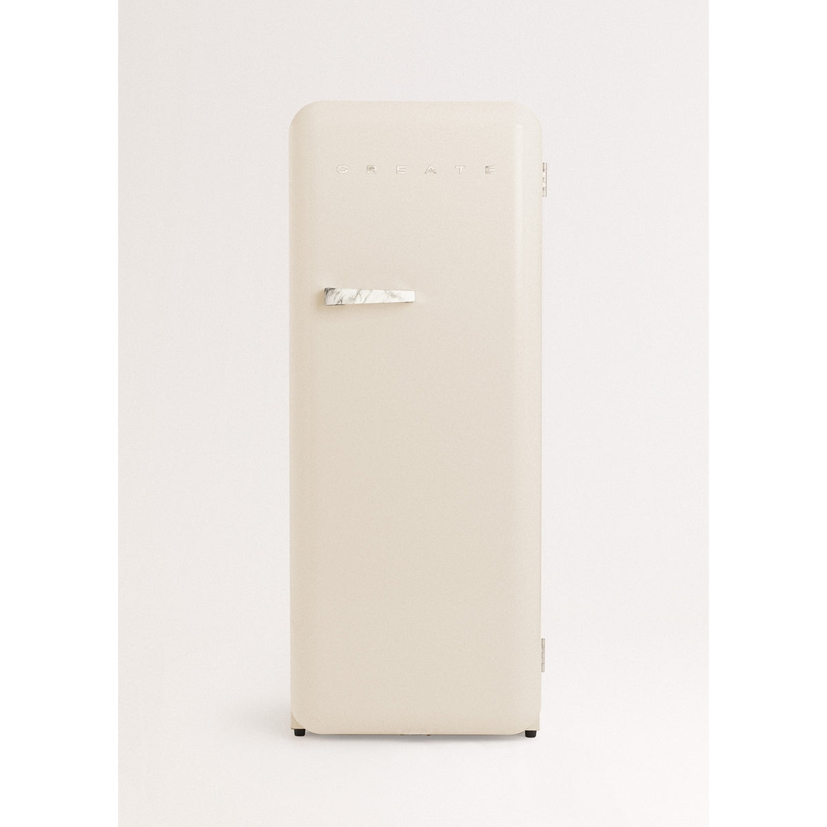 Retro Fridge 281L - Réfrigérateur Rétro - Blanc Cassé Poignées Marbre