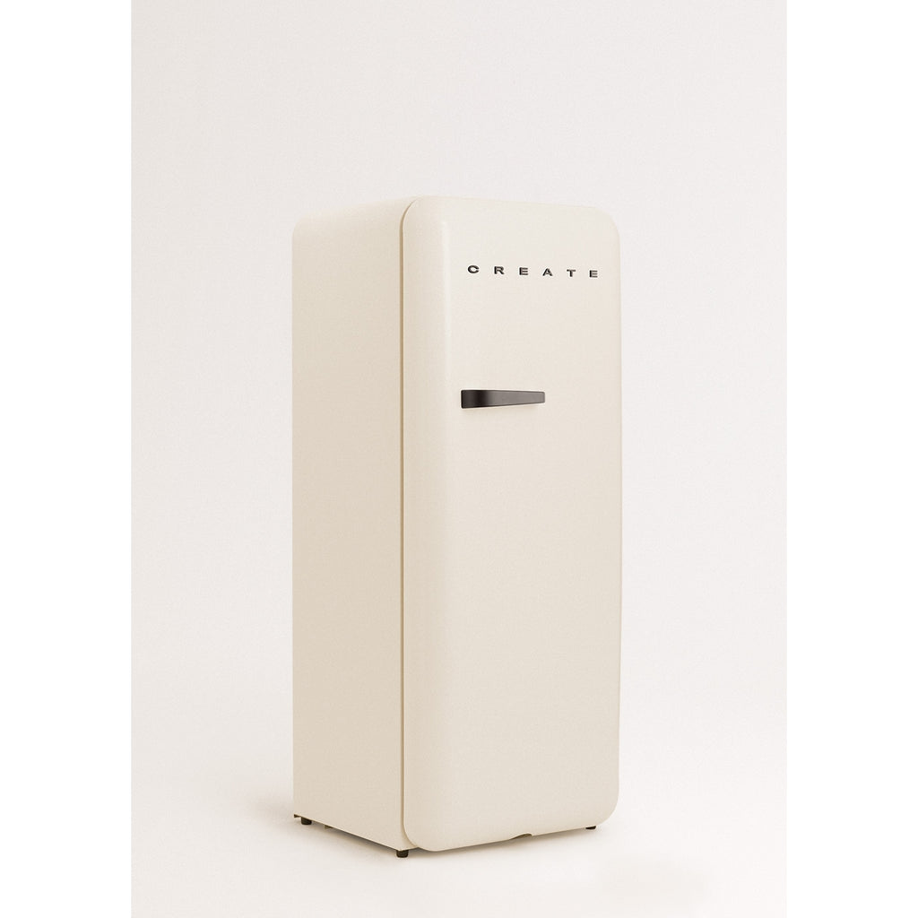 Retro Fridge 281L - Réfrigérateur Rétro - Blanc Cassé Poignées Noires