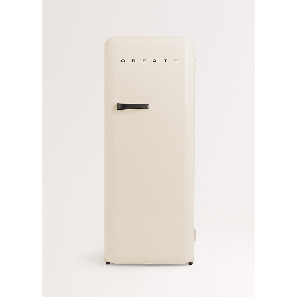 Retro Fridge 281L - Réfrigérateur Rétro - Blanc Cassé Poignées Noires