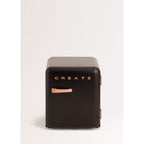 Retro Fridge 48L - Réfrigérateur Rétro - Noir Poignées Or Rose