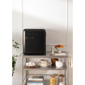 Retro Fridge 48L - Réfrigérateur Rétro - Noir Poignées Noires