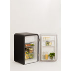 Retro Fridge 107L - Réfrigérateur Rétro - Noir Poignées Noires