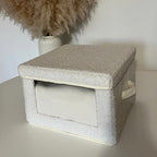 Boîte De Rangement - Tissu - Écru